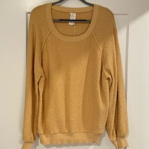Yellow casual cardigan sweater